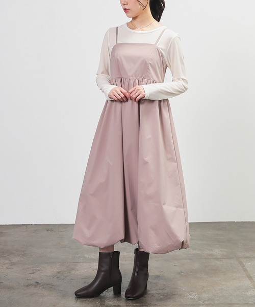 Honeys(ハニーズ)の「バルーンキャミワンピース(ワンピース・レディース・チャコール/ピンクベージュ/ブラック・L/M/S/LL)」の20枚目の写真