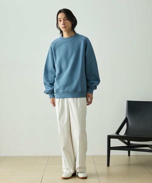 EMMA CLOTHES（エマクローズ）の「センタークリースタックワイドチノパンツ / UVカット・イージーケア（チノパンツ・メンズ・アイボリー/ブラック/ダークネイビー/ベージュ・M/S/L）」の18枚目の写真