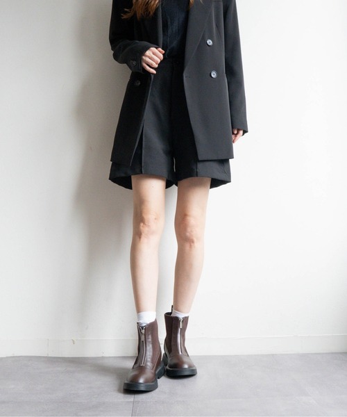 Fabby fabby（ファビィーファビィー）の「サイドニットセンタージップデザインブーツ（ブーツ・レディース・ブラック/ブラウン/シルバー・MEDIUM/LARGE）」の16枚目の写真
