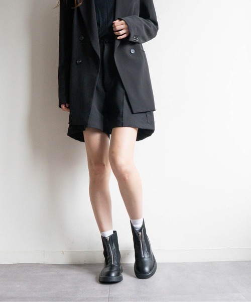 Fabby fabby（ファビィーファビィー）の「サイドニットセンタージップデザインブーツ（ブーツ・レディース・ブラック/ブラウン/シルバー・MEDIUM/LARGE）」の21枚目の写真