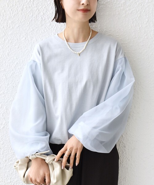 SHIPS（シップス）の「【WEB限定】〈手洗い可能〉シアー コンビ 裾