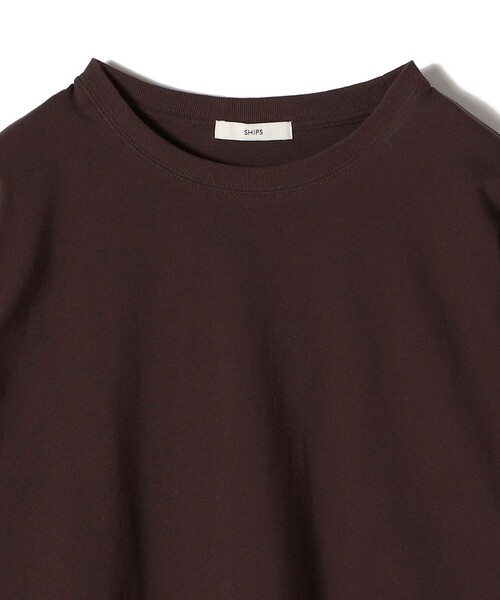 SHIPS（シップス）の「【WEB限定】〈手洗い可能〉シアー コンビ 裾 ドロスト プルオーバー（Tシャツ/カットソー・レディース・ブラウン/オフホワイト/ブラック/ライトブルー・ONE SIZE）」の15枚目の写真