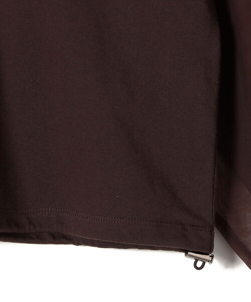 SHIPS（シップス）の「【WEB限定】〈手洗い可能〉シアー コンビ 裾 ドロスト プルオーバー（Tシャツ/カットソー・レディース・ブラウン/オフホワイト/ブラック/ライトブルー・ONE SIZE）」の14枚目の写真