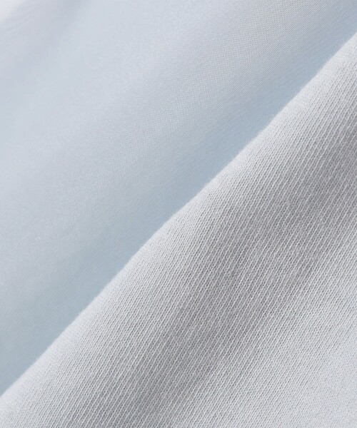 SHIPS（シップス）の「【WEB限定】〈手洗い可能〉シアー コンビ 裾 ドロスト プルオーバー（Tシャツ/カットソー・レディース・ブラウン/オフホワイト/ブラック/ライトブルー・ONE SIZE）」の9枚目の写真
