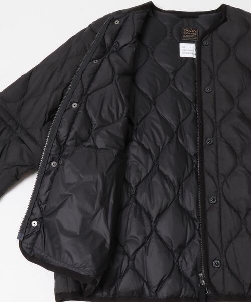 TAION（タイオン）の「『別注』TAION×URBAN RESEARCH MILITALY DOWN（ダウンジャケット/コート・メンズ・チャコールグレー/ブラック・MEDIUM/LARGE）」の10枚目の写真