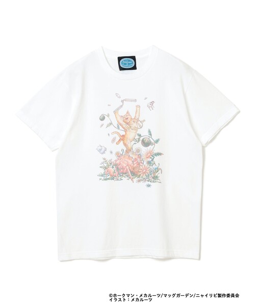 mmts(マミタス)の「【COLLABORATION】ニャイト・オブ・ザ・リビングキャット / 描き下ろしTシャツ 旅行 レイヤード 洗濯可能 主役トップス ライブ(Tシャツ/カットソー・レディース・ブラック/ホワイト・XL/M/L/S)」の2枚目の写真