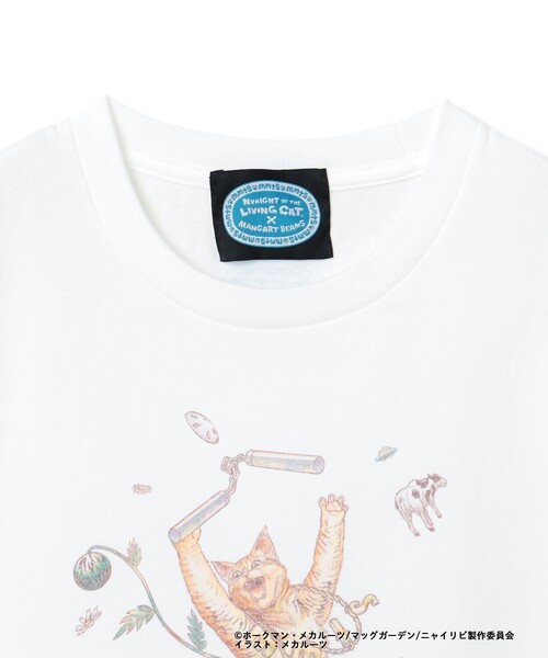 mmts(マミタス)の「【COLLABORATION】ニャイト・オブ・ザ・リビングキャット / 描き下ろしTシャツ 旅行 レイヤード 洗濯可能 主役トップス ライブ(Tシャツ/カットソー・レディース・ブラック/ホワイト・XL/M/L/S)」の4枚目の写真
