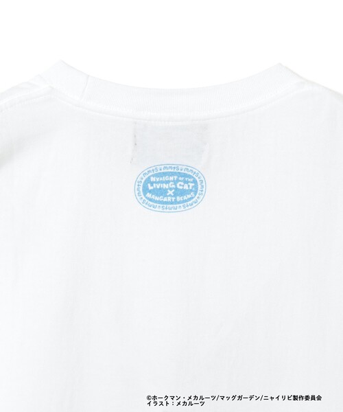 mmts(マミタス)の「【COLLABORATION】ニャイト・オブ・ザ・リビングキャット / 描き下ろしTシャツ 旅行 レイヤード 洗濯可能 主役トップス ライブ(Tシャツ/カットソー・レディース・ブラック/ホワイト・XL/M/L/S)」の6枚目の写真