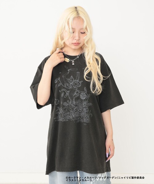 mmts(マミタス)の「【COLLABORATION】ニャイト・オブ・ザ・リビングキャット / 描き下ろしTシャツ 旅行 レイヤード 洗濯可能 主役トップス ライブ(Tシャツ/カットソー・レディース・ブラック/ホワイト・XL/M/L/S)」の8枚目の写真