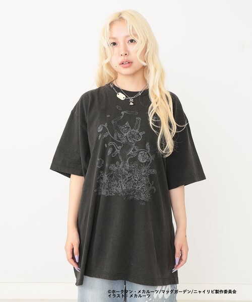 mmts(マミタス)の「【COLLABORATION】ニャイト・オブ・ザ・リビングキャット / 描き下ろしTシャツ 旅行 レイヤード 洗濯可能 主役トップス ライブ(Tシャツ/カットソー・レディース・ブラック/ホワイト・XL/M/L/S)」の9枚目の写真