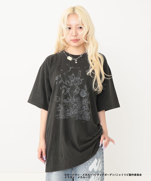 mmts(マミタス)の「【COLLABORATION】ニャイト・オブ・ザ・リビングキャット / 描き下ろしTシャツ 旅行 レイヤード 洗濯可能 主役トップス ライブ(Tシャツ/カットソー・レディース・ブラック/ホワイト・XL/M/L/S)」の10枚目の写真