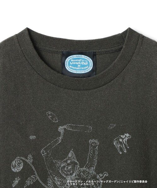 mmts(マミタス)の「【COLLABORATION】ニャイト・オブ・ザ・リビングキャット / 描き下ろしTシャツ 旅行 レイヤード 洗濯可能 主役トップス ライブ(Tシャツ/カットソー・レディース・ブラック/ホワイト・XL/M/L/S)」の14枚目の写真