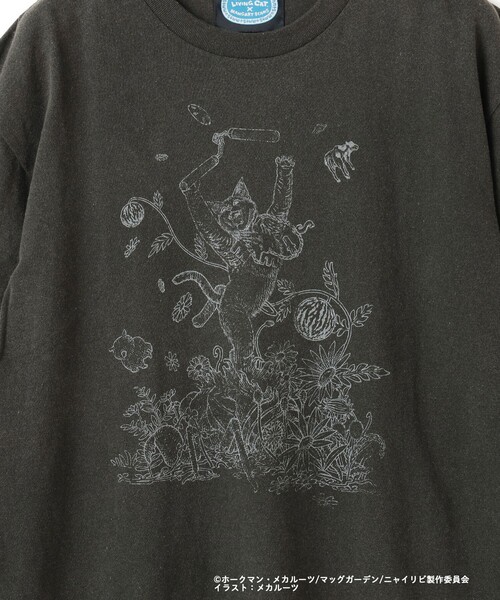 mmts(マミタス)の「【COLLABORATION】ニャイト・オブ・ザ・リビングキャット / 描き下ろしTシャツ 旅行 レイヤード 洗濯可能 主役トップス ライブ(Tシャツ/カットソー・レディース・ブラック/ホワイト・XL/M/L/S)」の15枚目の写真