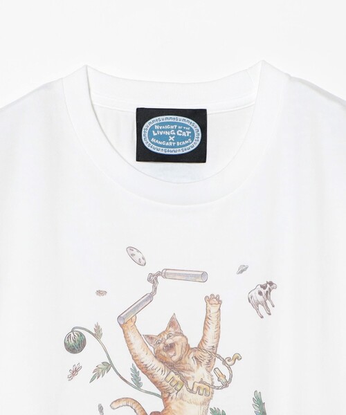 mmts(マミタス)の「【COLLABORATION】ニャイト・オブ・ザ・リビングキャット / 描き下ろしTシャツ 旅行 レイヤード 洗濯可能 主役トップス ライブ(Tシャツ/カットソー・レディース・ブラック/ホワイト・XL/M/L/S)」の20枚目の写真