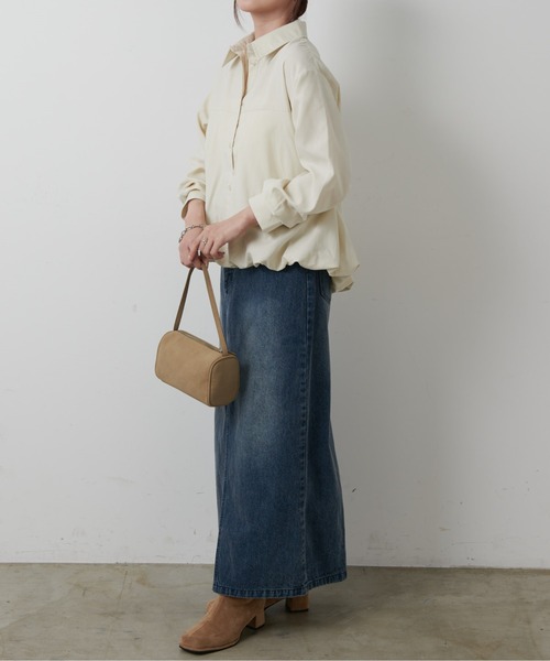 COLONY 2139（コロニートゥーワンスリーナイン）の「バルーンヘムシャツ（シャツ/ブラウス・レディース・オフホワイト/カーキ/ブラウン・FREE）」の5枚目の写真