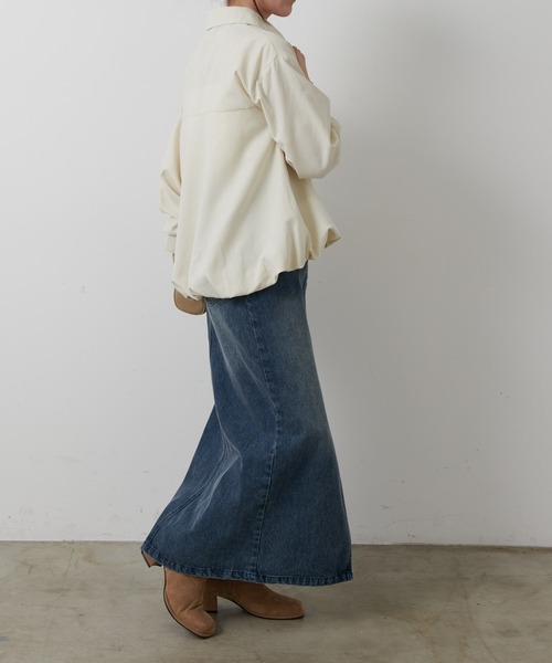 COLONY 2139（コロニートゥーワンスリーナイン）の「バルーンヘムシャツ（シャツ/ブラウス・レディース・オフホワイト/カーキ/ブラウン・FREE）」の7枚目の写真