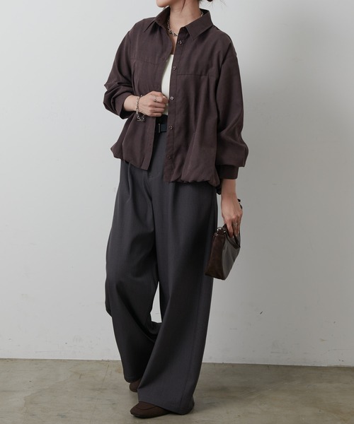 COLONY 2139（コロニートゥーワンスリーナイン）の「バルーンヘムシャツ（シャツ/ブラウス・レディース・オフホワイト/カーキ/ブラウン・FREE）」の13枚目の写真