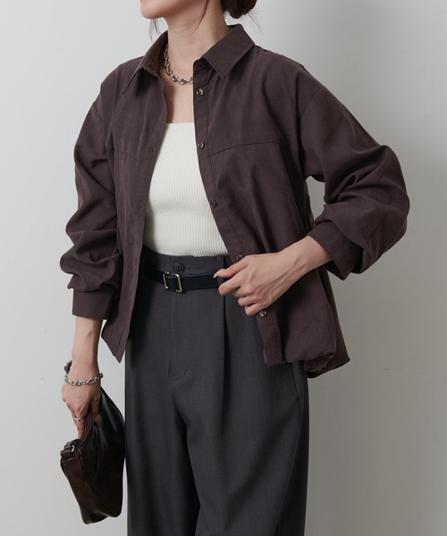 COLONY 2139（コロニートゥーワンスリーナイン）の「バルーンヘムシャツ（シャツ/ブラウス・レディース・オフホワイト/カーキ/ブラウン・FREE）」の9枚目の写真