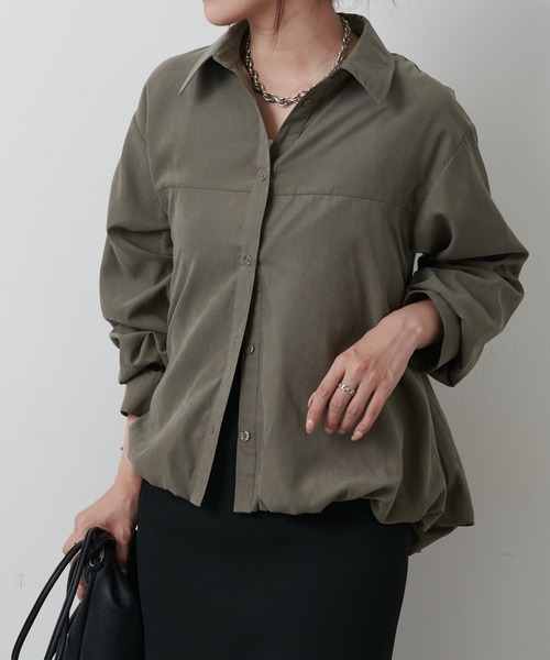 COLONY 2139（コロニートゥーワンスリーナイン）の「バルーンヘムシャツ（シャツ/ブラウス・レディース・オフホワイト/カーキ/ブラウン・FREE）」の17枚目の写真