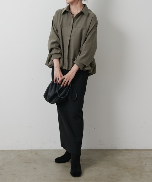 COLONY 2139（コロニートゥーワンスリーナイン）の「バルーンヘムシャツ（シャツ/ブラウス・レディース・オフホワイト/カーキ/ブラウン・FREE）」の21枚目の写真