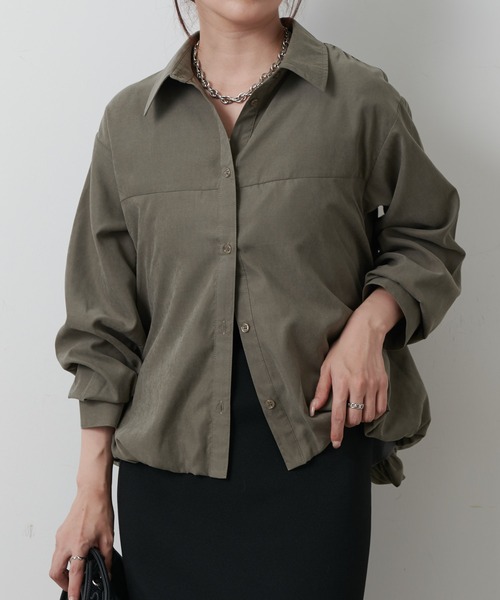 COLONY 2139（コロニートゥーワンスリーナイン）の「バルーンヘムシャツ（シャツ/ブラウス・レディース・オフホワイト/カーキ/ブラウン・FREE）」の16枚目の写真