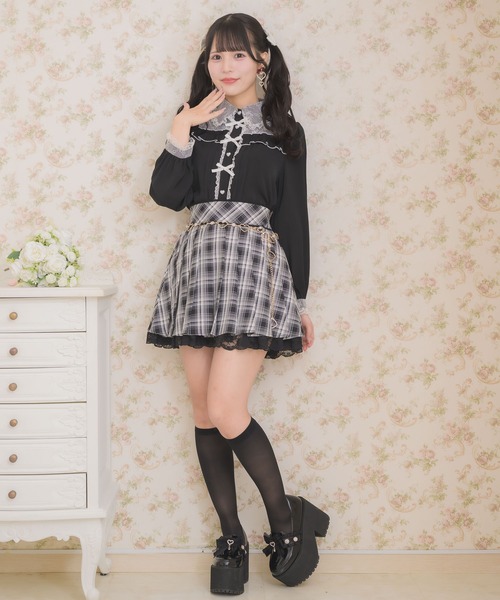 セール】チェーン付きプリーツデザインスカート（スカート）｜ROJITA