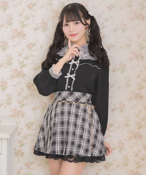 セール】チェーン付きプリーツデザインスカート（スカート）｜ROJITA