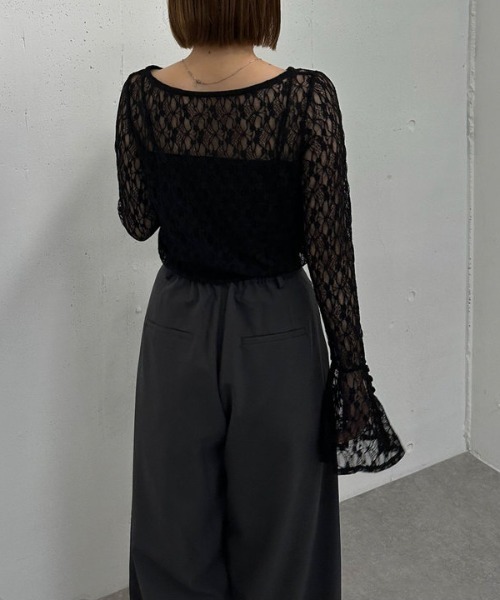 archives(アルシーヴ)の「カットレースフレアスリーブTOPS(Tシャツ/カットソー・レディース・アイボリー/ブラック/ブラウン・MEDIUM)」の14枚目の写真