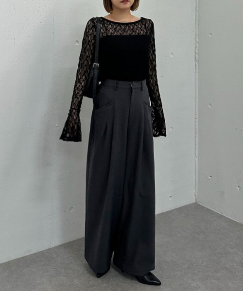 archives(アルシーヴ)の「カットレースフレアスリーブTOPS(Tシャツ/カットソー・レディース・アイボリー/ブラック/ブラウン・MEDIUM)」の16枚目の写真