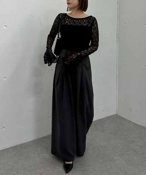 archives(アルシーヴ)の「カットレースフレアスリーブTOPS(Tシャツ/カットソー・レディース・アイボリー/ブラック/ブラウン・MEDIUM)」の17枚目の写真