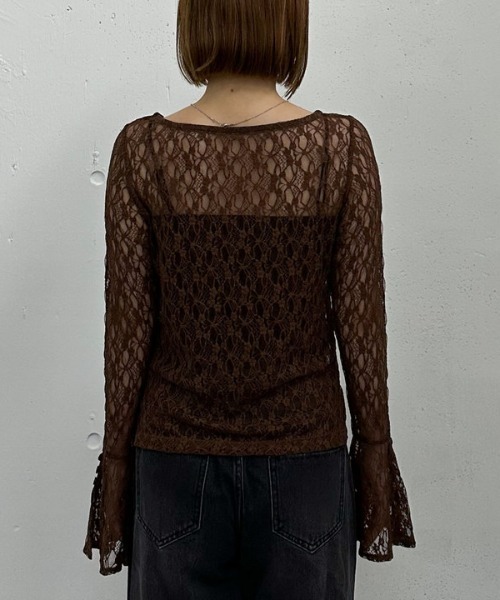 archives(アルシーヴ)の「カットレースフレアスリーブTOPS(Tシャツ/カットソー・レディース・アイボリー/ブラック/ブラウン・MEDIUM)」の22枚目の写真