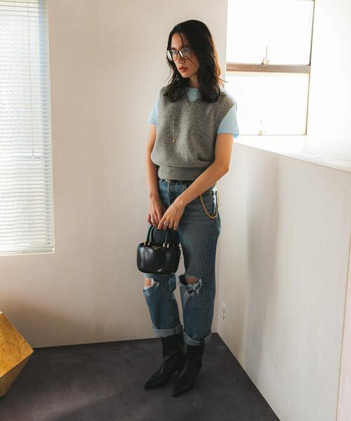 URBAN RESEARCH(アーバンリサーチ)の「ウールカシミヤVネックニットベスト(ニット/セーター・レディース・ブラック/グレー・FREE)」の13枚目の写真