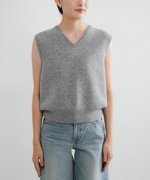 セール】ウールカシミヤVネックニットベスト（ニット/セーター