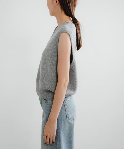 セール】ウールカシミヤVネックニットベスト（ニット/セーター