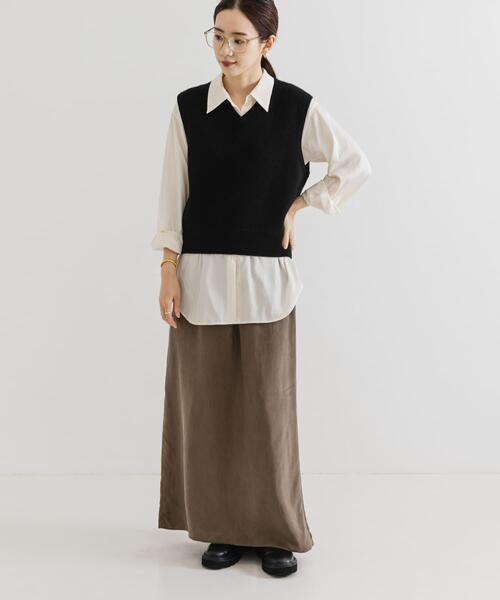 URBAN RESEARCH(アーバンリサーチ)の「ウールカシミヤVネックニットベスト(ニット/セーター・レディース・ブラック/グレー・FREE)」の6枚目の写真