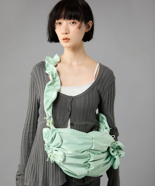 Casselini(キャセリーニ)の「Casselini(キャセリーニ) 2WAY blooming bag(ショルダーバッグ・レディース・ブラック/カーキ/ピンク/ドット/シルバー/ミント・FREE)」の4枚目の写真