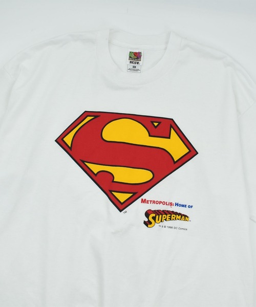 SUPERMAN（スーパーマン）の「【USED】90’s Fruit of the Loom デッドストック “SUPERMAN” ロゴ Tシャツ（Tシャツ/カットソー・メンズ・ホワイト・X-LARGE）」の2枚目の写真
