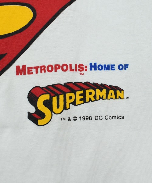 SUPERMAN（スーパーマン）の「【USED】90’s Fruit of the Loom デッドストック “SUPERMAN” ロゴ Tシャツ（Tシャツ/カットソー・メンズ・ホワイト・X-LARGE）」の3枚目の写真