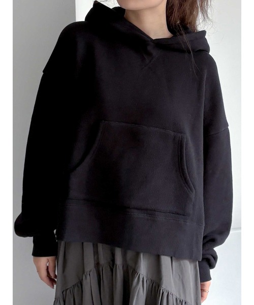 Ungrid(アングリッド)の「【WEB限定】スリットワイドパーカー(パーカー・レディース・ブラック/ライトグレー/モカ/オフホワイト・FREE)」の2枚目の写真