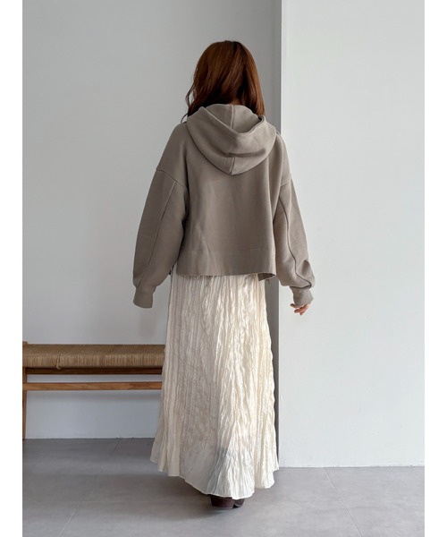 送料込 ungridスリットワイドパーカー モカ フリーサイズ アングリッド スリットワイドパーカー モカ - メルカリ