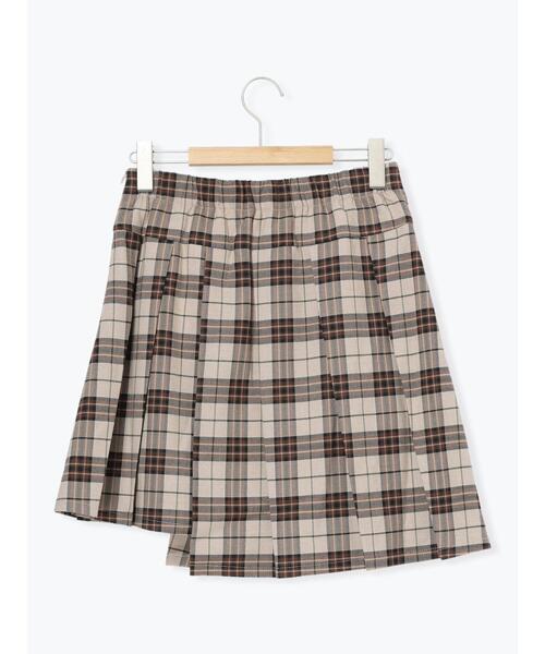 ehka sopo(エヘカソポ)の「アシメプリーツミニスカート(スカート・レディース・グレー/チャコールグレー/ベージュ・F)」の9枚目の写真