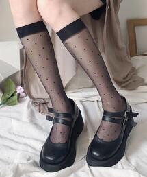 WEGO | WEGO/ドット柄シアーハイソックス(ソックス/靴下)