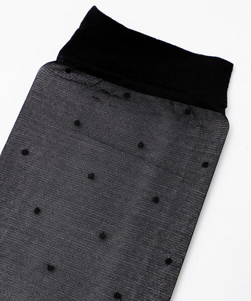 WEGO（ウィゴー）の「WEGO/ドット柄シアーハイソックス（ソックス/靴下・レディース・ブラック・23-25cm）」の5枚目の写真