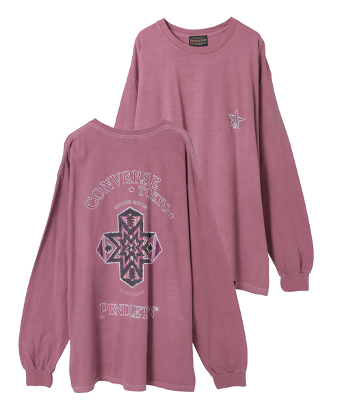 PENDLETON(ペンドルトン)の「【PENDLETON】BACK PRINT LONGSLEEVE TEE(Tシャツ/カットソー・レディース・ピンク/杢グレー/ブラック・SMALL/MEDIUM)」の1枚目の写真