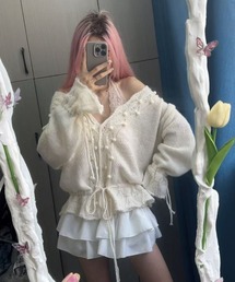 VIBGYOR | 【LAMPOON】ポンポンニットカーディガン(カーディガン/ボレロ)