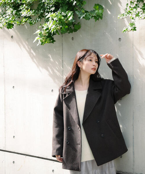 N.（N. Natural Beauty Basic）（エヌエヌナチュラルビューティーベーシック）の「ミドルＰコート（ピーコート・レディース・イエロー系その他/クリーム/ブラウン・MEDIUM/SMALL）」の15枚目の写真