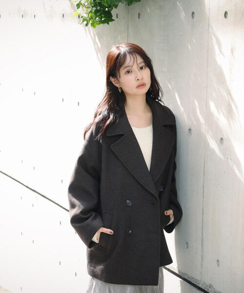 N.（N. Natural Beauty Basic）（エヌエヌナチュラルビューティーベーシック）の「ミドルＰコート（ピーコート・レディース・イエロー系その他/クリーム/ブラウン・MEDIUM/SMALL）」の16枚目の写真