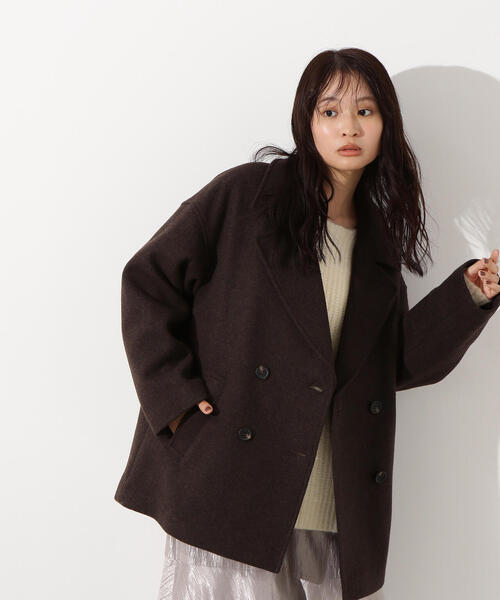 N.（N. Natural Beauty Basic）（エヌエヌナチュラルビューティーベーシック）の「ミドルＰコート（ピーコート・レディース・イエロー系その他/クリーム/ブラウン・MEDIUM/SMALL）」の18枚目の写真