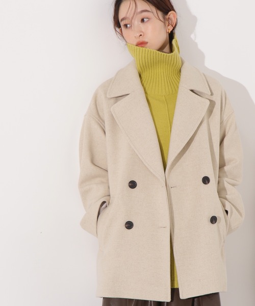 N.（N. Natural Beauty Basic）（エヌエヌナチュラルビューティーベーシック）の「ミドルＰコート（ピーコート・レディース・イエロー系その他/クリーム/ブラウン・MEDIUM/SMALL）」の3枚目の写真