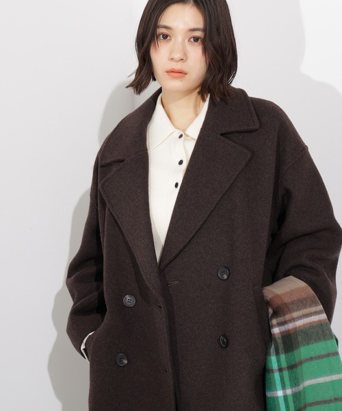 N.（N. Natural Beauty Basic）（エヌエヌナチュラルビューティーベーシック）の「ミドルＰコート（ピーコート・レディース・イエロー系その他/クリーム/ブラウン・MEDIUM/SMALL）」の5枚目の写真